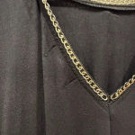 fab'rik Fab’rik Black Dressy T Shirt‎ with Gold Trim size Large Photo 3