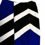 White House | Black Market WHBM Blue Black White Colorblock Bold Diagonal Stripe Mini Skirt ~ Womens Size 8 Photo 4