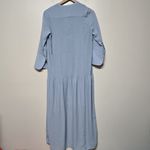 Samsoe Samsoe Elm‎ Pintuck Oversized Shift Dress Sz XXS Dusty Blue Lagenlook Photo 6