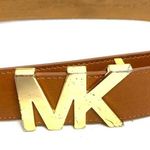 Michael Kors Faux Vegan Leather MK Logo Belt Size Medium Photo 2
