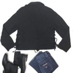 Jaase Nwt  Moto jacket with corset tie sides and belt long sleeve zip xs Photo 4