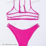 SheIn Neon Pink Bikini Set Photo 1