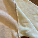 Boutique Together Women's Soft Cream and Pale Pink Slouchy Sweater Photo 3