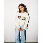 Madhappy  100% Cotton Cream Local Optimist Crewneck Sweater Size Large Photo 1