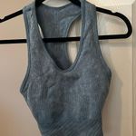 Lulus In Your Flow Denim Blue Low Impact Racerback Sports Bra Photo 2