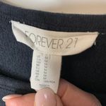 Forever 21 Distressed Black Sweatshirt Holes Scoop Neck Sz Medium Photo 3