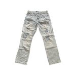 Aeropostale Women Boyfriend Jeans 8 Ripped Distressed Denim Casual Lightweight Blue Photo 1