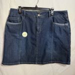 Christopher & Banks  Dark Blue Denim Trendy Mini Skort, Size 16 NWT Photo 0