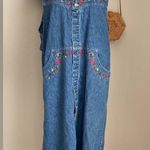 Street Blues Floral Denim Button Dress Blue Size M Photo 0