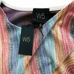 W5 New Anthropologie  Women's Shirt Knit Top Size Medium with Tie Front Stripe Photo 3
