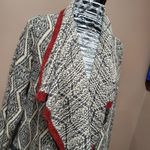 st. john's bay St. John’s Bay Drape Open Front Diamond Pattern Cardigan Sz M Photo 1