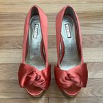 Wild Pair Metallic Platform Satin 'Carina' Heels - Size 6 Photo 1