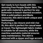 Free People FP  Marie Gold Satin Asymmetrical Hem Skater Skirt Sz 8 NWOT Photo 6