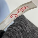 My Story Charcoal Keyhole Mock Neck Cowl Neck Long Sleeve Sweater Dress Photo 5