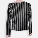 None Y2K Vintage Chevron Stripe Baby Pink + Black Stretch Button Down k fashion xl Photo 5
