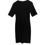 Bisou Bisou  Sz 4 Black Maroon Career Formal Dress Sheath Short Sleeve Stretch Photo 4