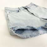 H&M  Distressed High-Rise Button Fly Shorts | Size 8 Photo 3