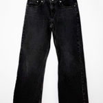Levi's Levi’s Super Low Wide Leg Jeans Women’s Size 28 Black 100% Cotton Raw Hem Photo 0