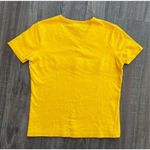 Calvin Klein Jeans Semi-Crop Yellow V-Neck Top Size M Women’s Yellow Logo Photo 7