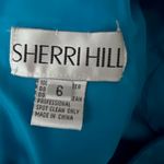 Sherri Hill Blue Strapless Prom Dress Photo 3
