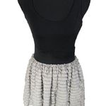 Miley Cyrus x Max Azria Platinum Grey Black Combo Party Chiffon Dress Medium NWT Photo 0