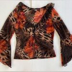 Unique Vintage Vintage Floral and Animal Print Blouse Photo 0