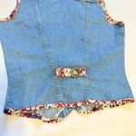 Paris Blues  Original Denim Vest Boho Floral – Size M Photo 4