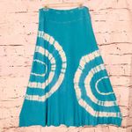 Bay Studio Turquoise Tie Dye Bohemian Hippie Maxi Skirt Size M Y2K 90s Boho Blue Size M Photo 0