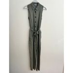 Splendid  Helena Button Front Belted 
Jumpsuit Romper in Olive Green Size: XS Photo 4