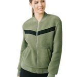 Zyia  Active fleece full zip jacket army green women’s size large Photo 0