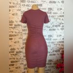 ZARA  Dusty Pink Ruched Mini Dress Photo 2