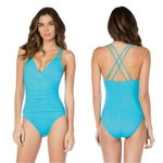 La Blanca Swimwear Island Goddess Surplice One Piece Underwire Size 0 Photo 1