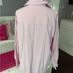Dance & Marvel Pink Striped Button-Up Shirt Photo 2