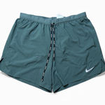 Nike ADV Running Shorts Women's Large Teal Green Split Hem Back Zip Pocket Photo 0