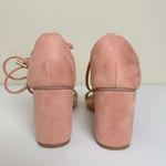 Lulus Kaira Peach Suede Lace-Up Heels Casual Formal Prom Barbie Womens Size 6 Photo 5
