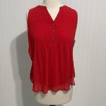 Charter Club  Sleeveless Button‎ Blouse Barn Red XS Photo 12