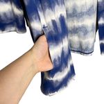 Chico's Weekends By Chico’s Blue & White Tie Dye Hooded Knit Cardigan Blouse Photo 4