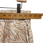 Nicole Miller 100% Linen Large Pants Zebra Print Wide Leg Elastic Waist Beachy Photo 5