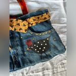 Handmade  Levi Denim Tote Bag with Design and Handle Photo 2