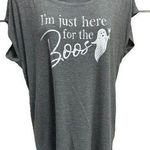 Maurice's "I'm Just Here For The Boos" Gray/White Graphic Tee Short Sleeve Size M Photo 0