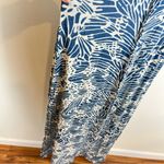Anthropologie  Pixley Brand Blue and White Leaf Pattern Rayon Maxi Dress Small Photo 1