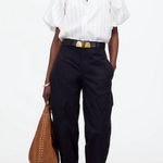 Madewell Shirred Bubble-Sleeve Button-Up Shirt in White, Size XXS Photo 1