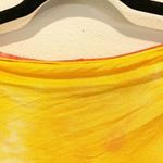 White Birch Tie Dye Dolman Womens Small Top Long Sleeve Red and Yellow Trendy Comfy Photo 4