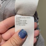 Zuda Leopard Print Metallic Long Sleeve Sweatshirt Top Silver Size Large Photo 6