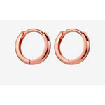 Boutique Unisex Hoop Earrings Rose Gold Plated‎ Silver Huggie Hoops, 9mm Photo 11