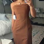 Japna Jasper sleeveless dress with tie-able back camel color Photo 1
