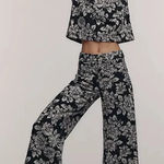 Anthropologie  Maeve The Ettie High Rise Wide Leg Crop Pants Floral Size 27 NEW Photo 0