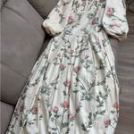 Agua Bendita NWOT  Cream Floral Long Sleeve Dress Photo 9