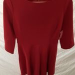 Kate Spade : Red Boat Neck Ponte Dress- pockets- fit & flare- M Photo 7