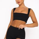 White Fox Boutique  Black Tank Crop Top Photo 0